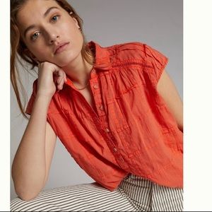 Anthropologie Pilcro and The LetterPress Short sleeve blouse